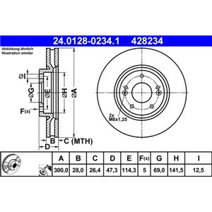 24.0128-0234.1  Brake disc ATE 