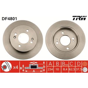 DF4801 Brake Disc TRW - Top1autovaruosad