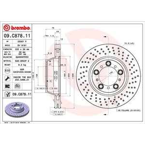 09.C878.11 Тормозной диск BREMBO     