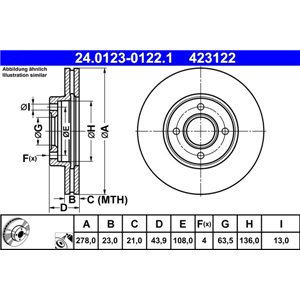24.0123-0122.1 Тормозной диск ATE - Top1autovaruosad