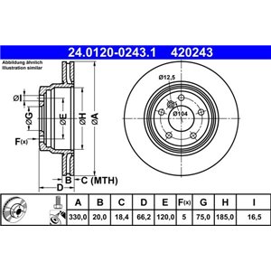 24.0120-0243.1 Тормозной диск ATE - Top1autovaruosad