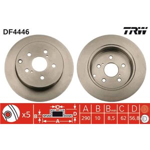 DF4446 Brake Disc TRW - Top1autovaruosad