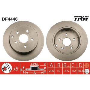 DF4446 Тормозной диск TRW - Top1autovaruosad