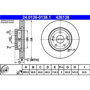 24.0126-0138.1 Тормозной диск ATE - Top1autovaruosad