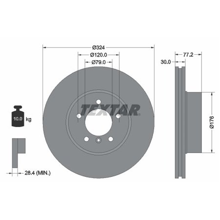 92122605 Brake Disc TEXTAR