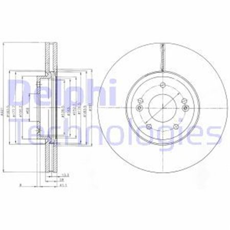 BG9056C Тормозной диск DELPHI