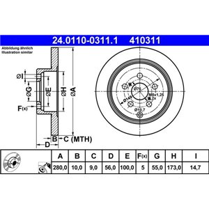 24.0110-0311.1 Тормозной диск ATE - Top1autovaruosad