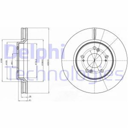 BG4250C Bromsskiva DELPHI