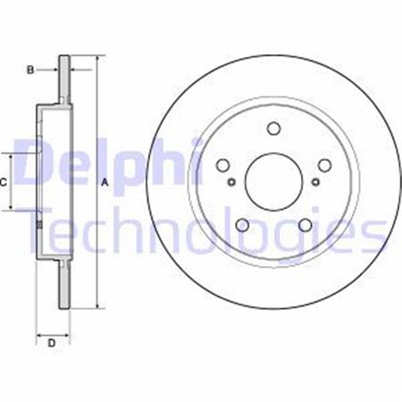 BG4183C Brake Disc DELPHI