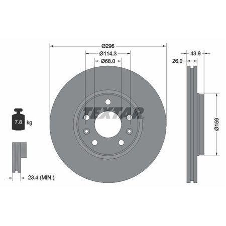 92195603 Brake Disc TEXTAR