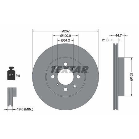 92060903 Brake Disc TEXTAR