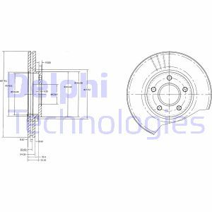 BG3826  Brake disc DELPHI 