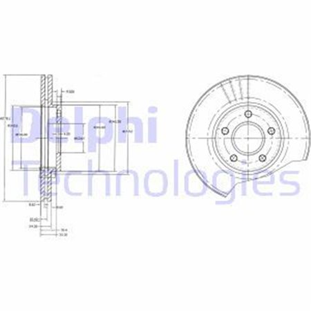 BG3826 Brake Disc DELPHI