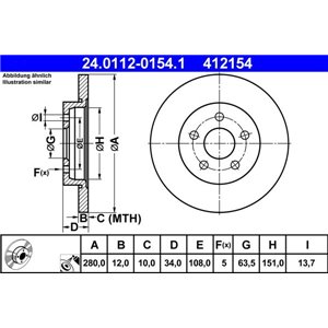 24.0112-0154.1 Тормозной диск ATE - Top1autovaruosad