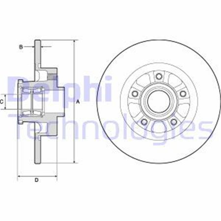 BG9190RSC Brake Disc DELPHI