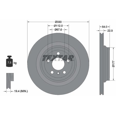 92273505 Brake Disc TEXTAR