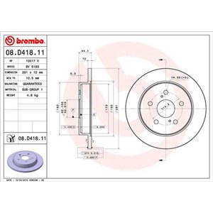 08.D418.11 Brake Disc BREMBO - Top1autovaruosad