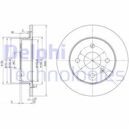 BG3403 Тормозной диск DELPHI