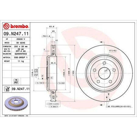 09.N247.11 Jarrulevy BREMBO