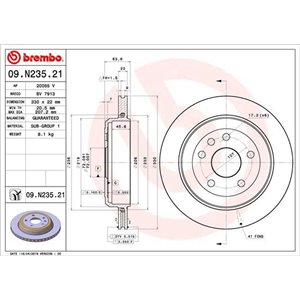 09.N235.21  Brake disc BREMBO 