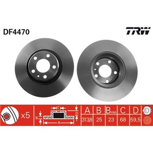 DF4470 Тормозной диск TRW - Top1autovaruosad