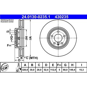 24.0130-0235.1 Тормозной диск ATE     