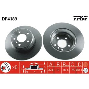 DF4189  Brake disc TRW 