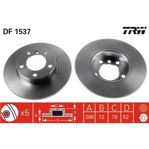 DF1537 Тормозной диск TRW      - Top1autovaruosad