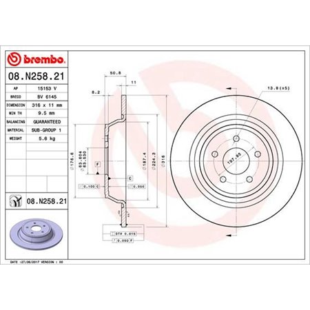 08.N258.21 Piduriketas BREMBO