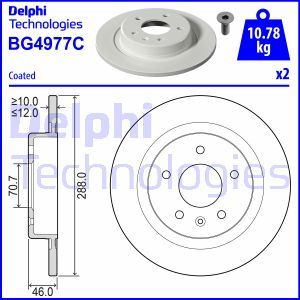 BG4977C  Brake disc DELPHI 