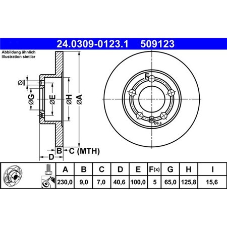 24.0309-0123.1 Тормозной диск ATE