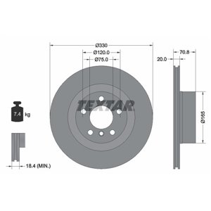 92256303  Brake disc TEXTAR  - Top1autovaruosad