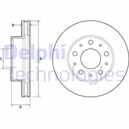 BG9180C Bromsskiva DELPHI