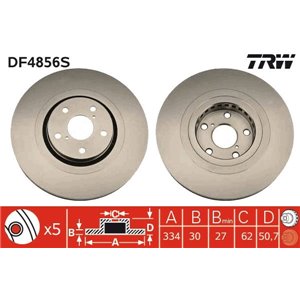 DF4856S  Brake disc TRW 