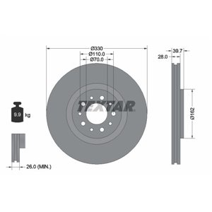 92145103 Тормозной диск TEXTAR - Top1autovaruosad