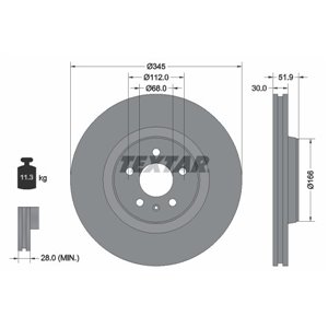 92229203 Тормозной диск TEXTAR - Top1autovaruosad