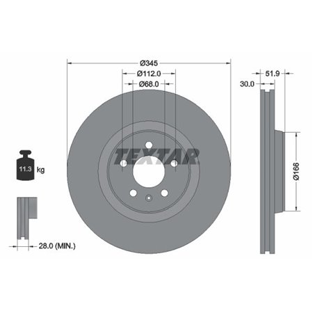 92229203 Brake Disc TEXTAR