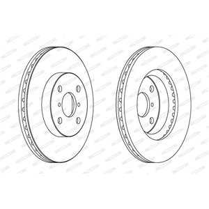 DDF1587C  Brake disc FERODO 