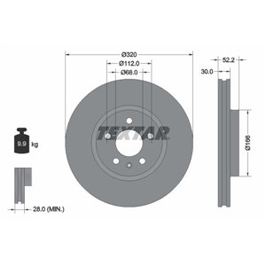 92160005 Тормозной диск TEXTAR - Top1autovaruosad