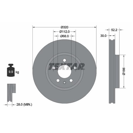 92160005 Brake Disc TEXTAR