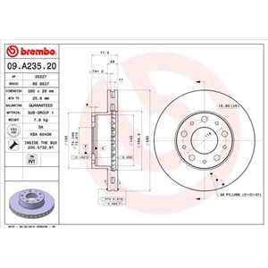 09.A235.20 Тормозной диск BREMBO     