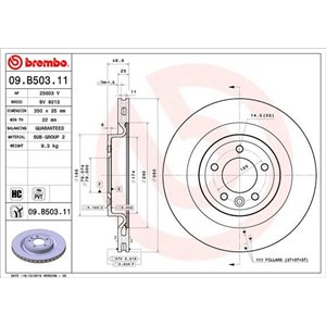 09.B503.11 Jarrulevy BREMBO - Top1autovaruosad