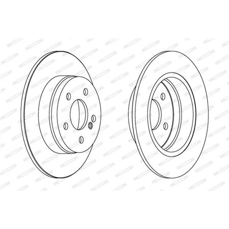 DDF1689C Brake Disc FERODO