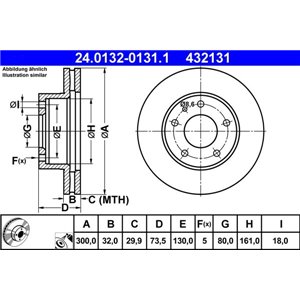 24.0132-0131.1  Brake disc ATE 