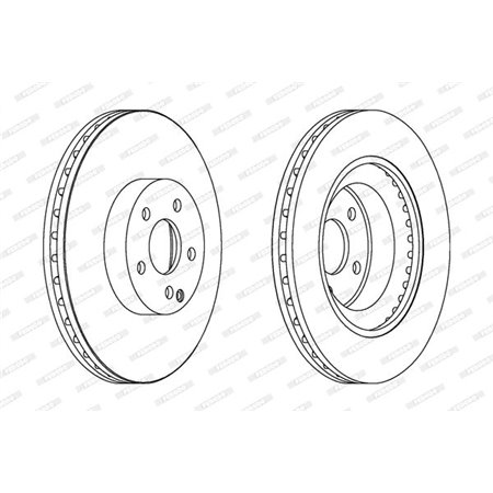 DDF1595C-1 Brake Disc FERODO