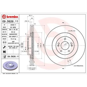 09.D626.11 Piduriketas BREMBO - Top1autovaruosad