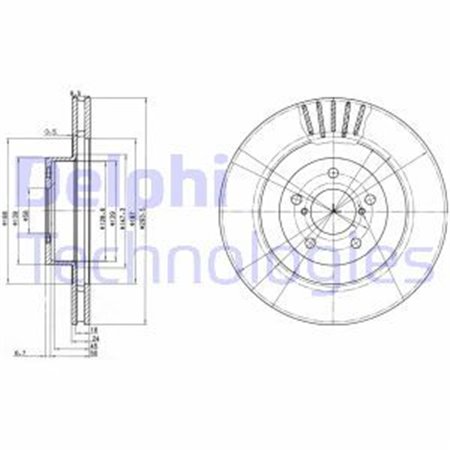 BG3413 Brake Disc DELPHI