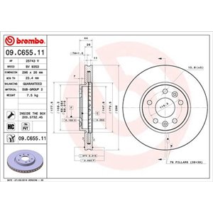 09.C655.11 Brake Disc BREMBO - Top1autovaruosad