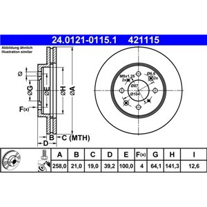 24.0121-0115.1 Тормозной диск ATE - Top1autovaruosad