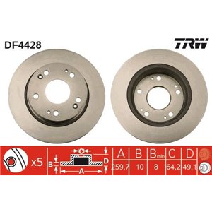 DF4428  Brake disc TRW 